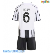 Camisa de time de futebol Juventus Lloyd Kelly #6 Replicas 1º Equipamento Infantil 2025-26 Manga Curta (+ Calças curtas)